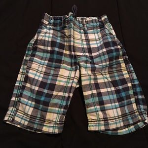 Boys blue plaid shorts